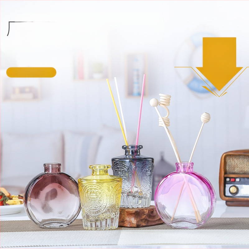 Μπουκάλι Αρωματοθεραπείας με χαρακτικό ρωμαϊκού στυλ για οικιακή διακόσμηση, γυαλί σόδα-λάιμ, προσαρμόσιμο