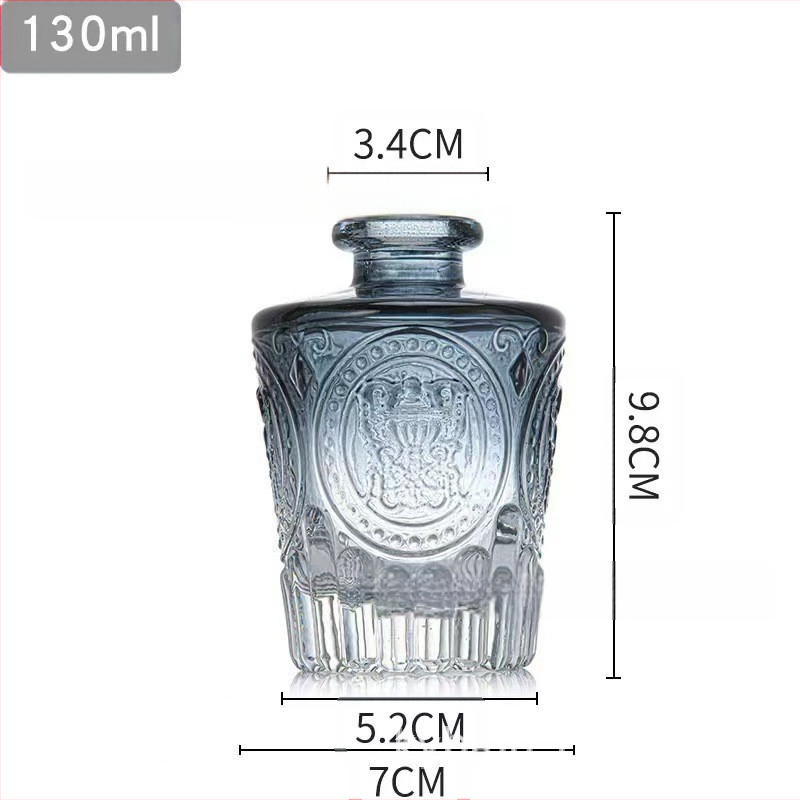 Μπουκάλι Αρωματοθεραπείας με χαρακτικό ρωμαϊκού στυλ για οικιακή διακόσμηση, γυαλί σόδα-λάιμ, προσαρμόσιμο