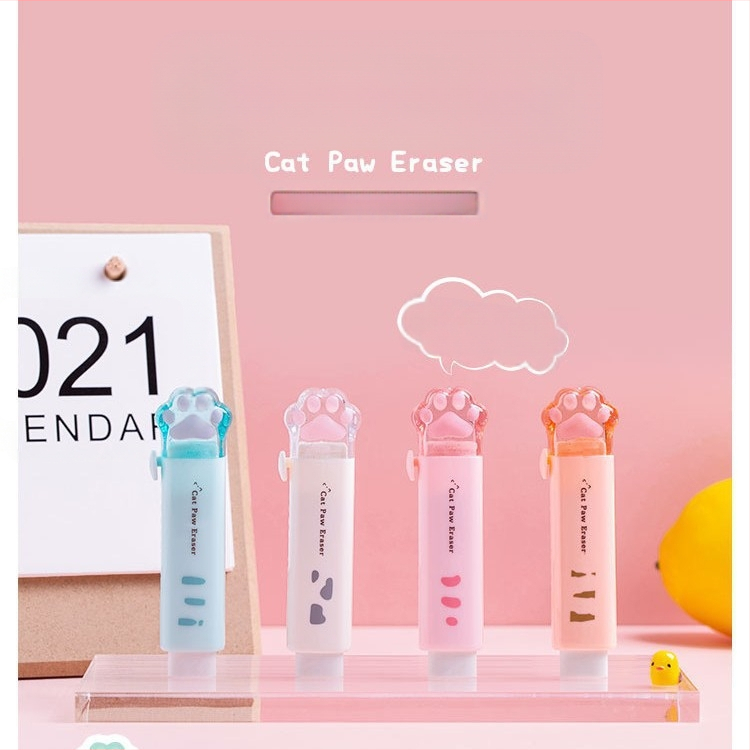 Katės nagų formos trintukas, animacinis dizainas, MW TG103, medžiaga PS guma, mokiniams