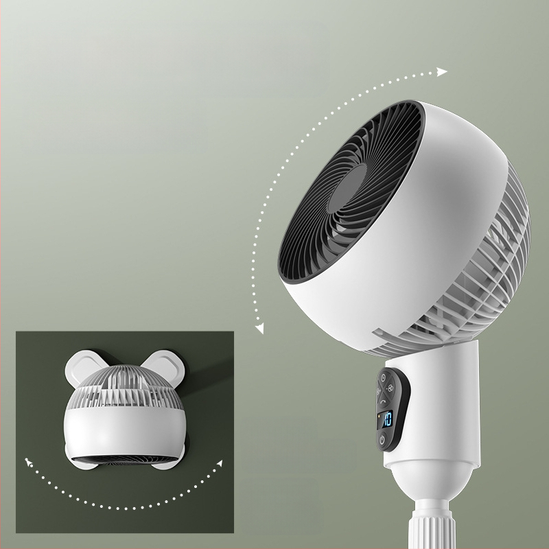 USB stovintis ventiliatorius su nuotolinio valdymo, osciluojantis, bešepalinis variklis, laikmatis 2–8 val., didelis oro srautas