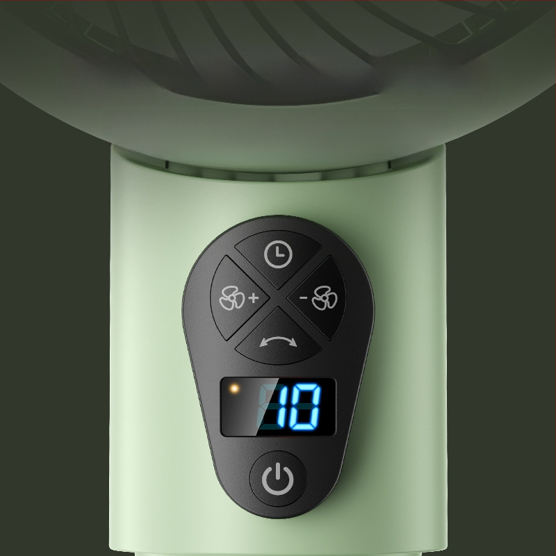 USB stovintis ventiliatorius su nuotolinio valdymo, osciluojantis, bešepalinis variklis, laikmatis 2–8 val., didelis oro srautas