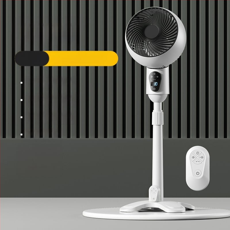 USB stovintis ventiliatorius su nuotolinio valdymo, osciluojantis, bešepalinis variklis, laikmatis 2–8 val., didelis oro srautas