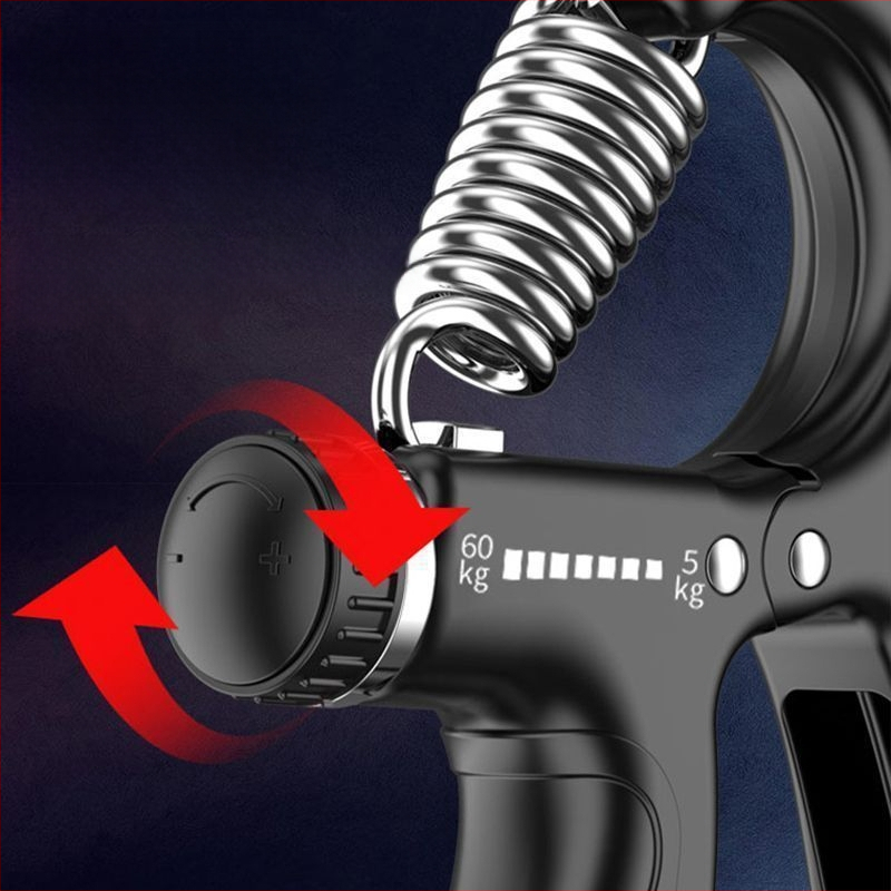 Γυμναστής δύναμης λαβής, ρυθμιζόμενος 5–60 kg, PP υλικό, μηχανισμός ελατηρίου τάσεων, Jian Rui