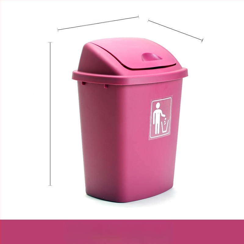 Plastmasas atkritumu tvertne ar šūpojošu vāku, 12 l vai vairāk tilpums, barreļa forma, komerciālai izmantošanai