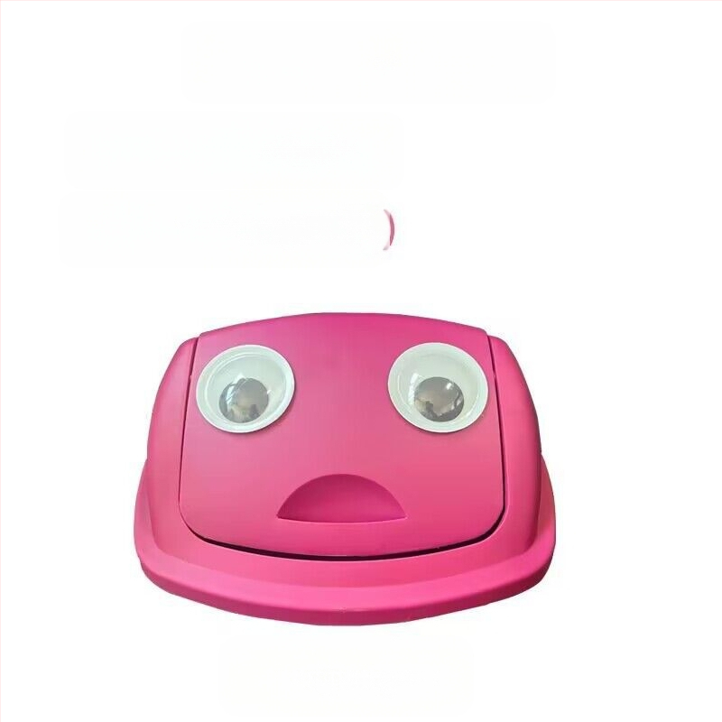 Plastmasas atkritumu tvertne ar šūpojošu vāku, 12 l vai vairāk tilpums, barreļa forma, komerciālai izmantošanai