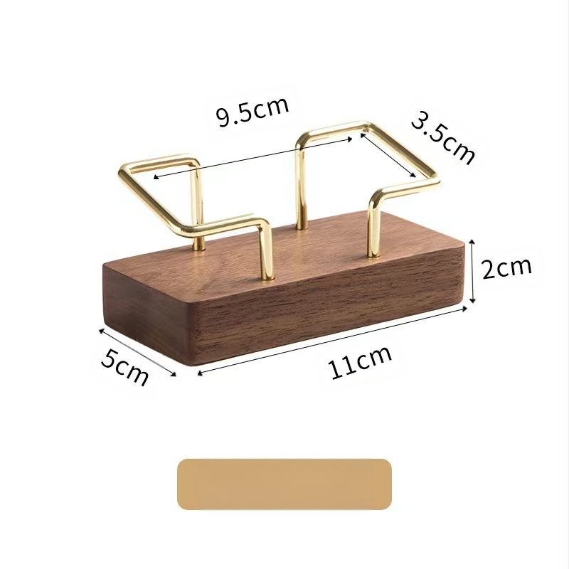 Θήκη επαγγελματικών καρτών από καρυδιά και οξιά, μονοεπίπεδη, γεωμετρικός σχεδιασμός, μοντέλο 20240521, χωρητικότητα 72 καρτών