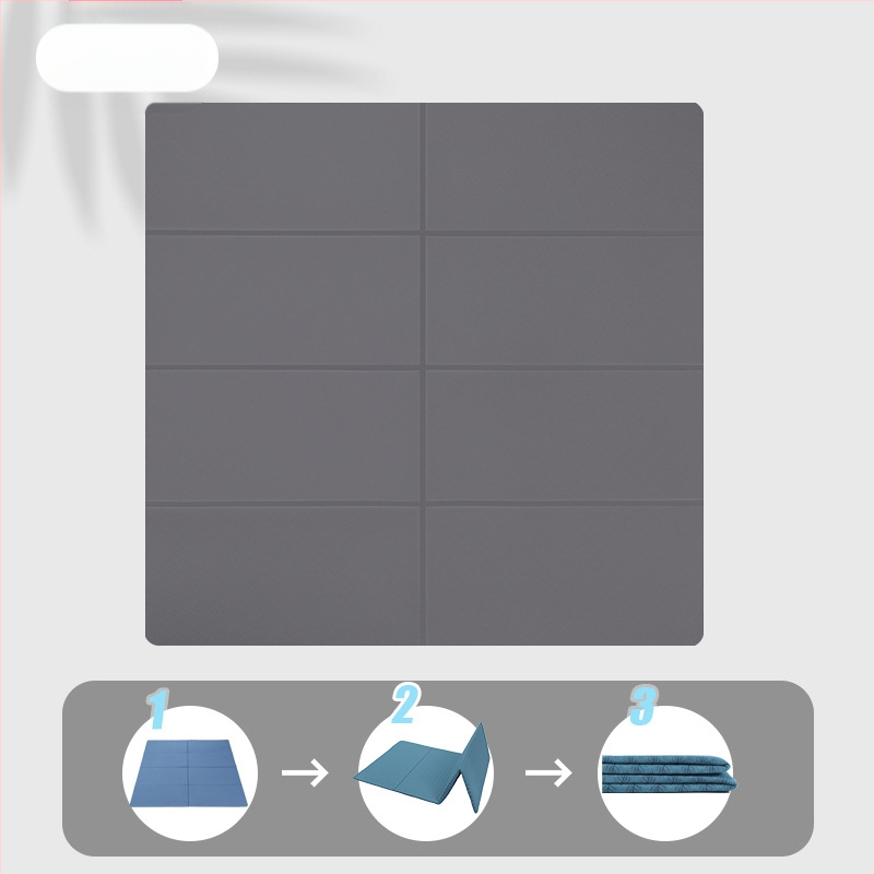 Йога мат, преносим сгъваем за почивка и спорт, противохлъзгащ, 250 г, 8 мм, ТПЕ, минималистичен дизайн, възможност за персонализация