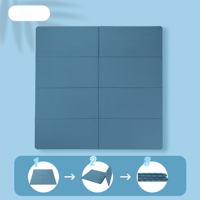Йога мат, преносим сгъваем за почивка и спорт, противохлъзгащ, 250 г, 8 мм, ТПЕ, минималистичен дизайн, възможност за персонализация