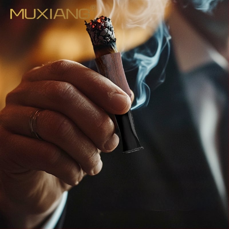 Muxiang στόμιο πούρων από έβενο — προσαρμόσιμο, χειροποίητο, απλός σχεδιασμός
