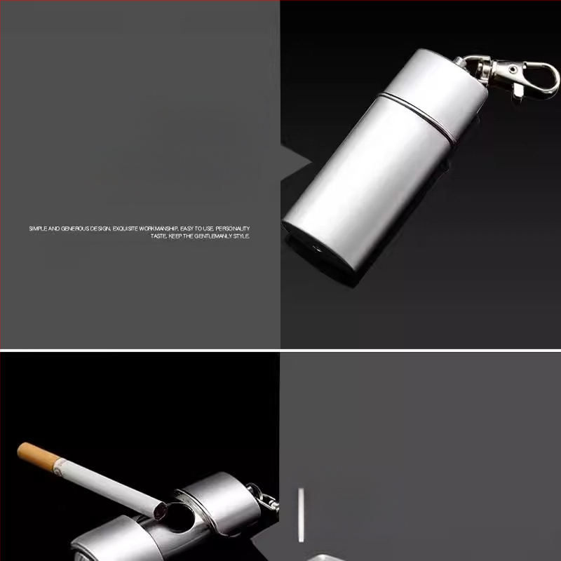 YF607 Kompaktā metāla pelnu vāciņa ar atslēgu piekariņu – ABS + nerūsējošais tērauds; nav vienreizējās lietošanas; funkcijas: atslēgu piekariņš, dekors, uzglabāšana; logotips drukāts