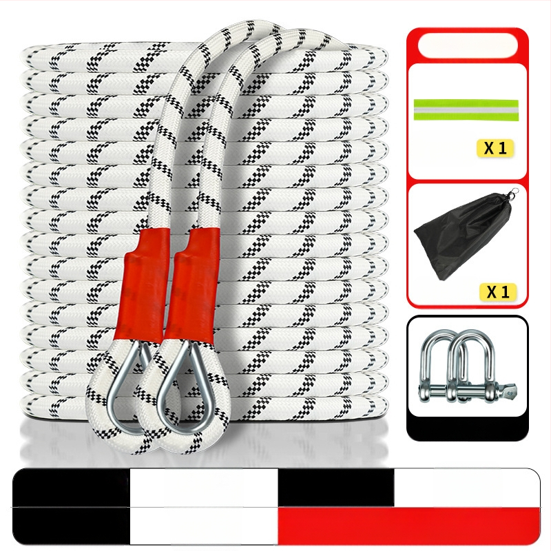 Автомобилно въже за теглене за офроуд – нейлон, Niubude; сила над 1000 lbs; основни приложения: ремарке и спасяване; подходящо за офроуд превозни средства, леки автомобили и мотоциклети