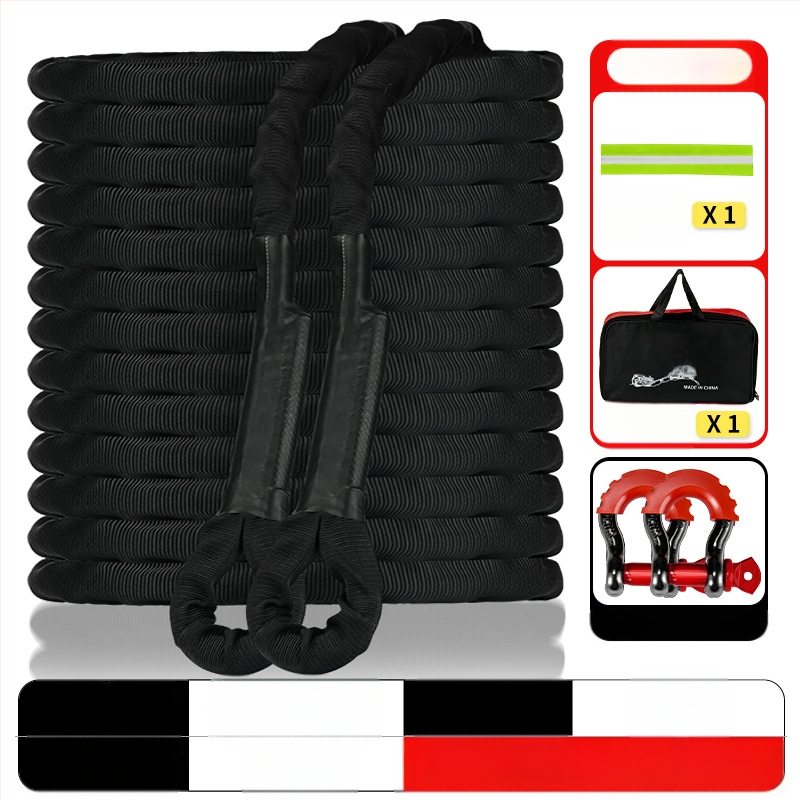 Автомобилно въже за теглене за офроуд – нейлон, Niubude; сила над 1000 lbs; основни приложения: ремарке и спасяване; подходящо за офроуд превозни средства, леки автомобили и мотоциклети