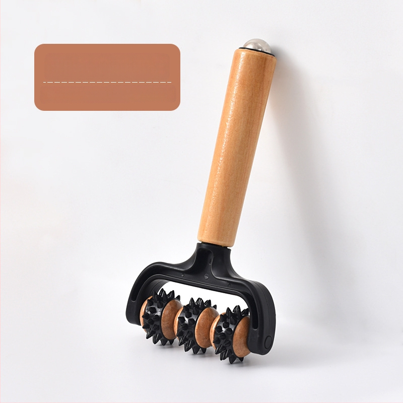 Prijenosni drveni masažni štapić, ručni masažni valjak s prilagođenim logom, 110 g