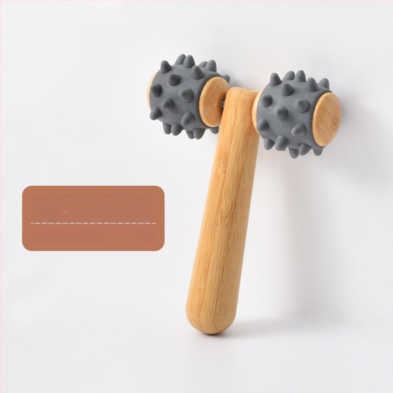 Prijenosni drveni masažni štapić, ručni masažni valjak s prilagođenim logom, 110 g