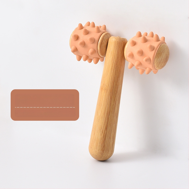 Prijenosni drveni masažni štapić, ručni masažni valjak s prilagođenim logom, 110 g