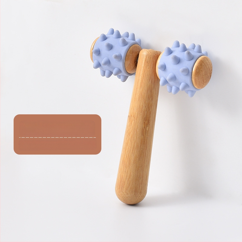 Prijenosni drveni masažni štapić, ručni masažni valjak s prilagođenim logom, 110 g