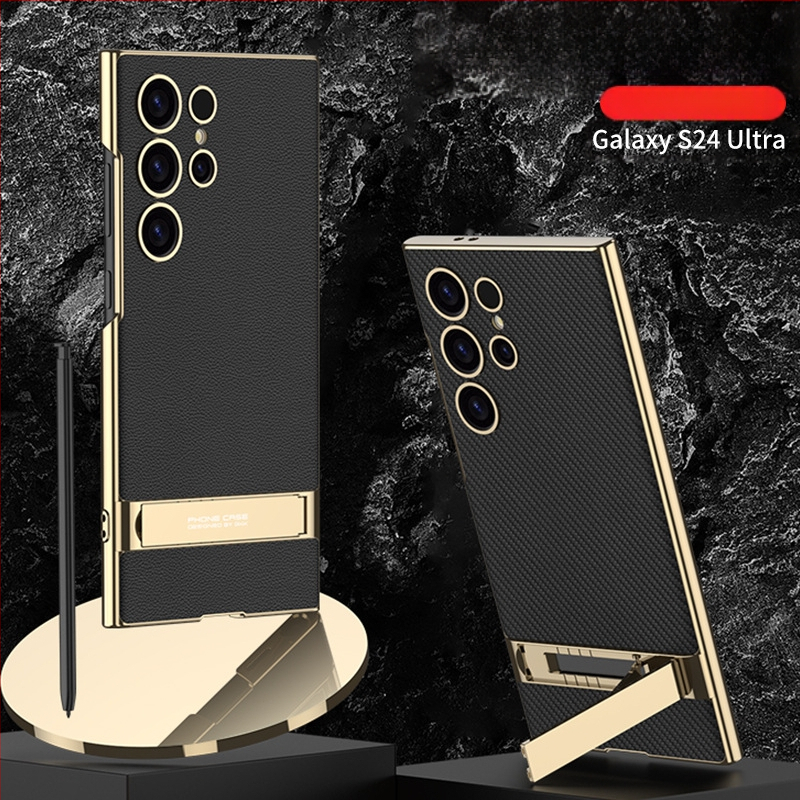 Kryt na telefón s držiakom pre Samsung S24 Ultra – proti pádu, PC materiál, vstrekované spracovanie