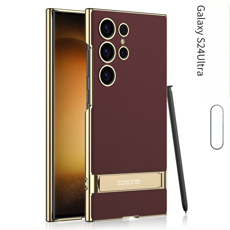 Kryt na telefón s držiakom pre Samsung S24 Ultra – proti pádu, PC materiál, vstrekované spracovanie