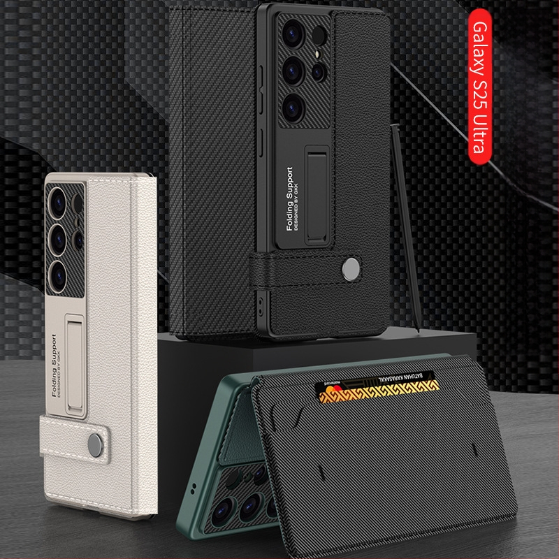 Θήκη κινητού Samsung S24/S25 Ultra με θήκη για κάρτες, πορτοφόλι και βάση – TPU+PC, θερμή πρέσα, ανθεκτική σε κραδασμούς