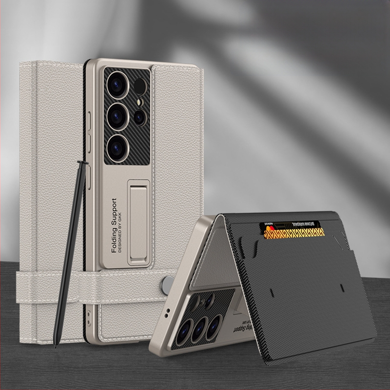 Θήκη κινητού Samsung S24/S25 Ultra με θήκη για κάρτες, πορτοφόλι και βάση – TPU+PC, θερμή πρέσα, ανθεκτική σε κραδασμούς