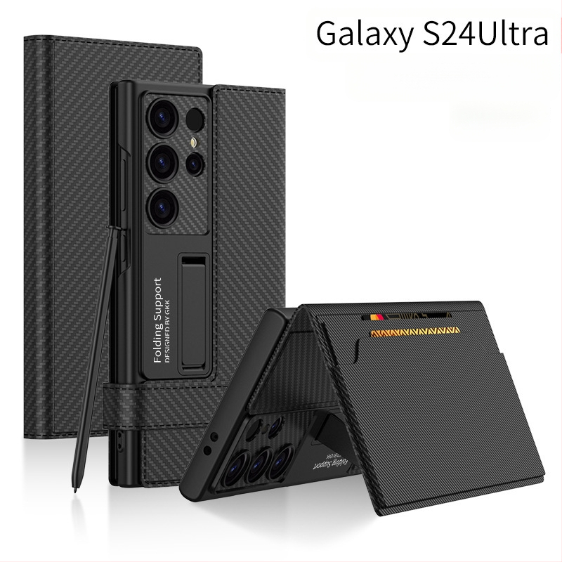 Θήκη κινητού Samsung S24/S25 Ultra με θήκη για κάρτες, πορτοφόλι και βάση – TPU+PC, θερμή πρέσα, ανθεκτική σε κραδασμούς