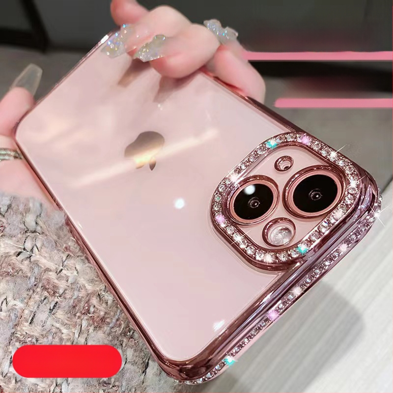 Husă pentru iPhone 14 Pro Max din TPU, cadru electroplacat, protectie anti-cadere