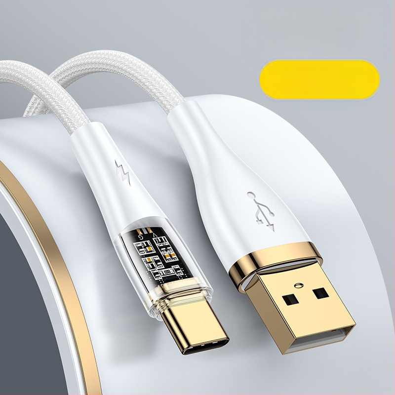 Καλώδιο Type-C με πλεγμένο σχέδιο για γρήγορη φόρτιση, 100W, βύσμα με μία κεφαλή, για smartphones Huawei/Honor Android