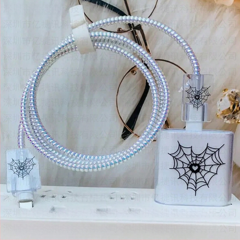 Yijiexun Προστατευτικό κάλυμμα φορτιστή Apple 20W με κλιπ καλωδίου δεδομένων και προστασία από θραύση