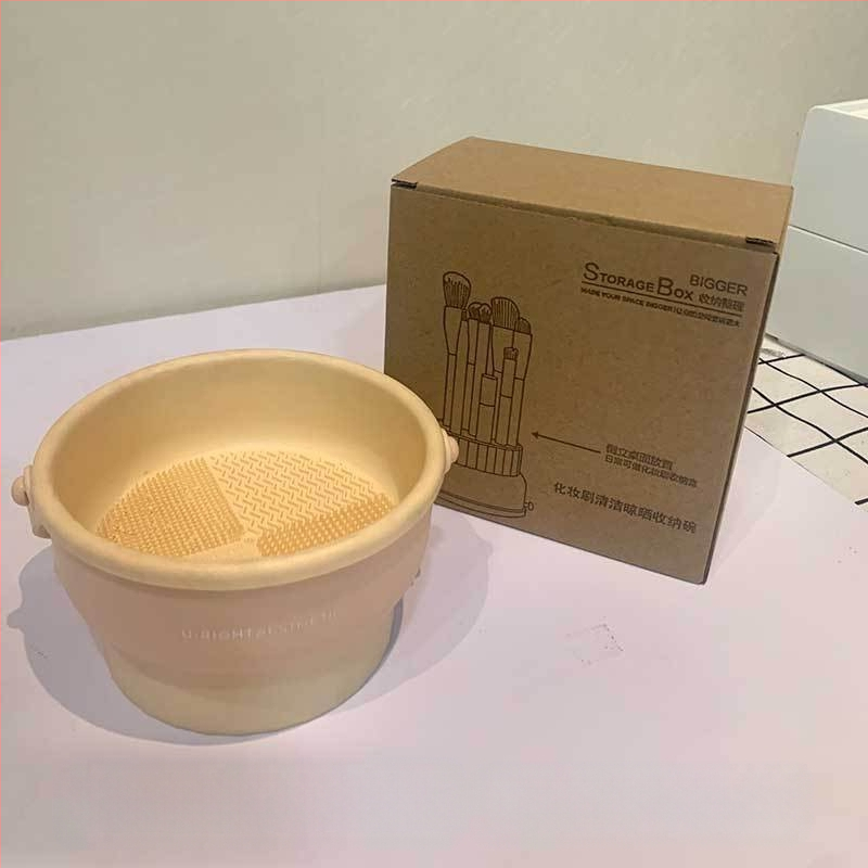 FLD Σιλικονούχο Κουτί Καθαρισμού Πινέλων Μακιγιάζ – Μοντέλο Κυκλικό/Ορθογώνιο, Προέλευση Yiwu, Πλύσιμο Πινέλων, Αποθήκευση & Στέγνωμα Πούδρας, Με διάρκεια ζωής 5 ετών