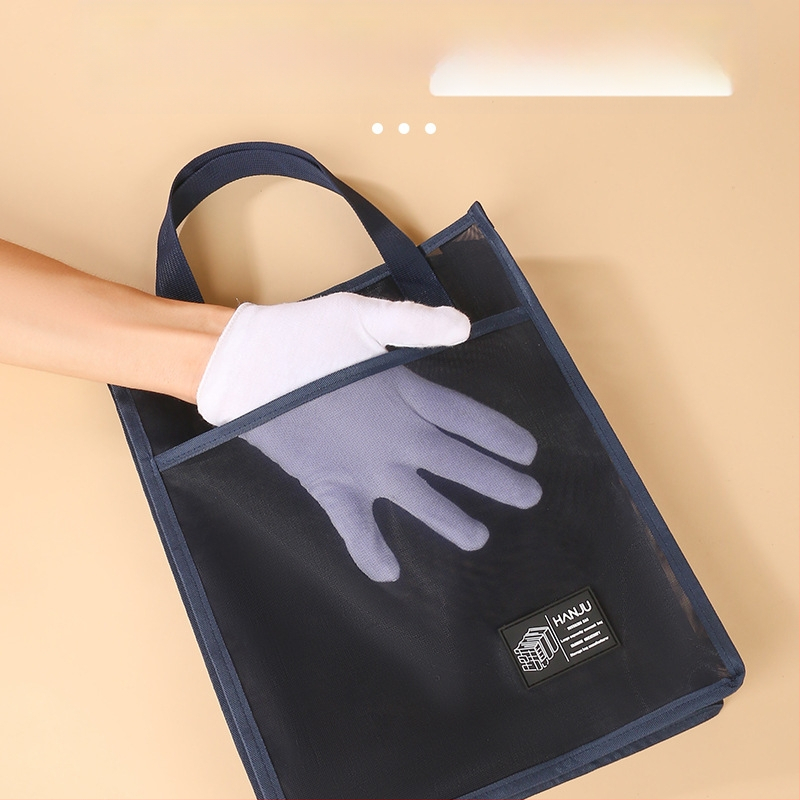 Caurspīdīga neilona režģa dokumentu soma skolēniem, modelis HJ-888, zīmols Korean Set, iepakojums viens