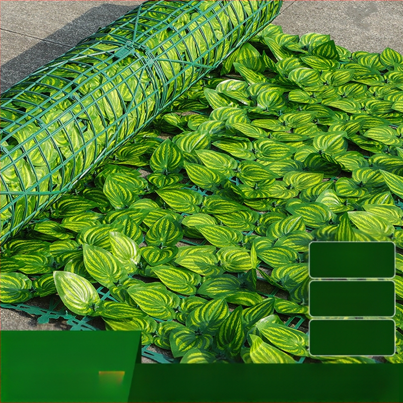 Simulētās žoga lapas un mākslīgā zaļā lapu siena dekoratīvam žogam, Xin Lei. Piemērošana: kāzas, āra pasākumi, fotorekvizīti, mājas dekors