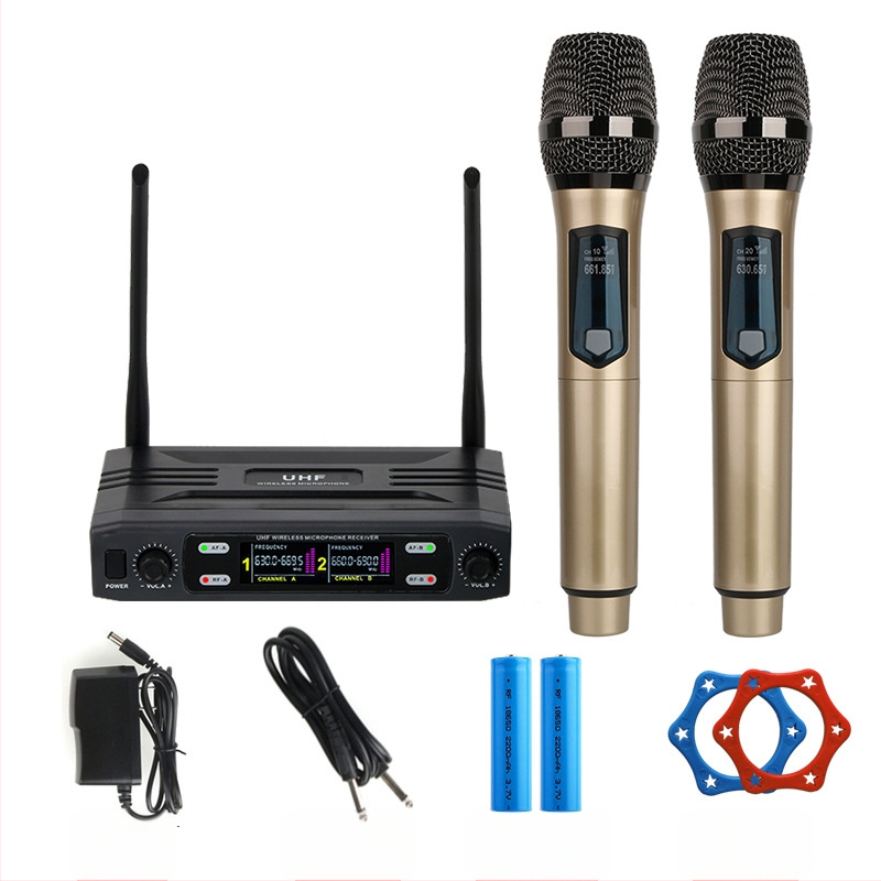 Οικιακό μικρόφωνο KTV Karaoke με LED οθόνη και ενισχυτή; εύρος απόκρισης συχνότητας 100 Hz–20 kHz; SNR ≥60 dB; ισχύς εξόδου 5 W; αποσπώμενη μπαταρία 800–1000 mAh