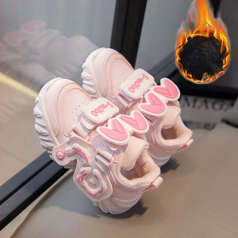 Bērnu sporta kurpes, PU augšējā daļa, gumijas zole, pretslīdēšana, silti un izturīgi, aizdare ar Velcro, bērniem 4–12 gadi