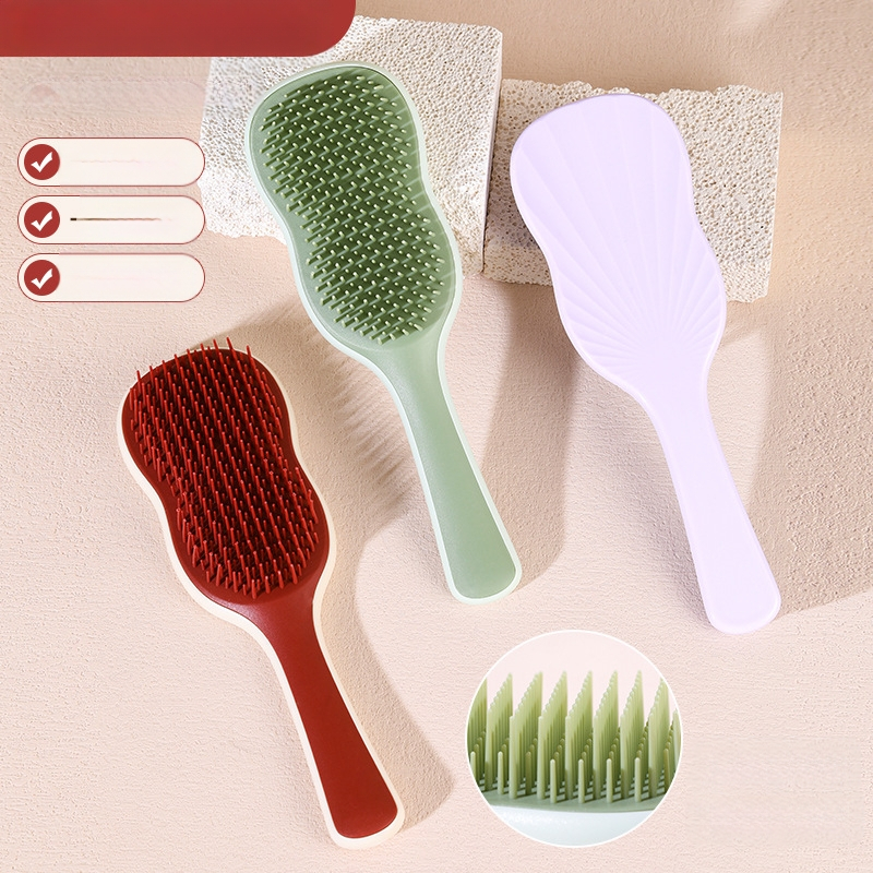 Su Di gaisa spilvens matu ķemme gludumam, ķemmēšanai un masāžai – plastmasa