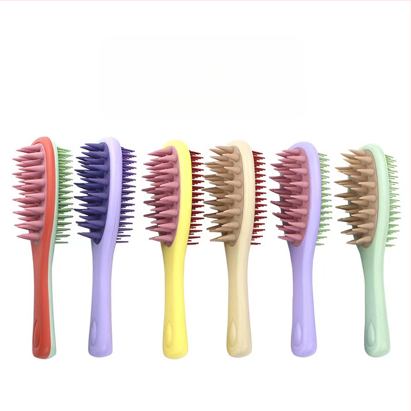 Χτένα για σαμπουάν με μακριά λαβή, διπλής όψεως δόντια για μασάζ κεφαλής