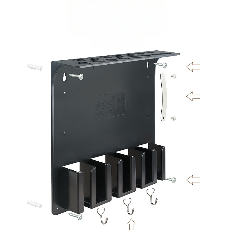 Τοίχος αποθήκευσης εργαλείων κομμωτικής για ηλεκτρικούς κουρευτές, ψαλίδια και χτένες