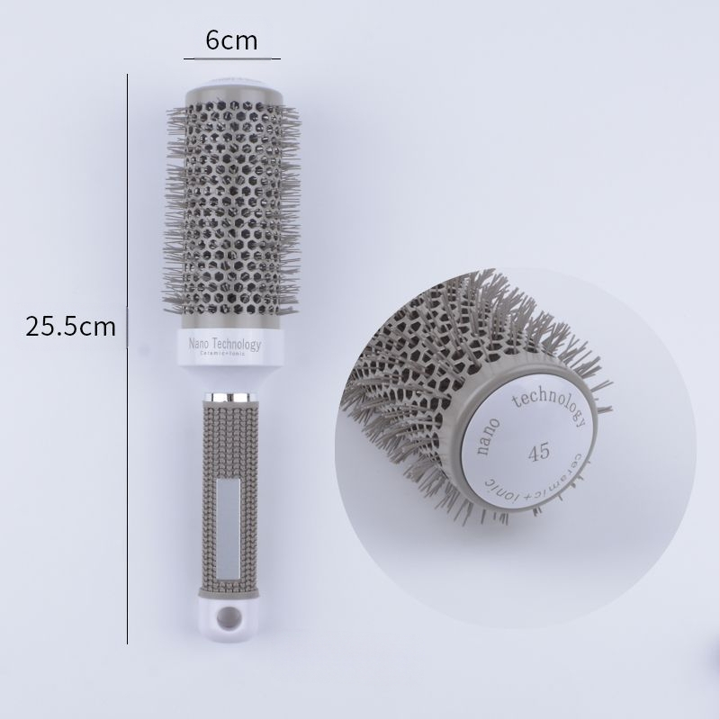 Curling matu ķemme — profesionāla stilizēšana, ABS materiāls, keramikas rullis, alumīnija caurule