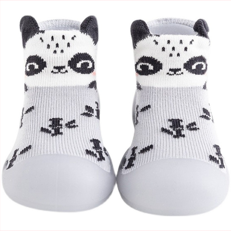 Bērnu apavi staigāšanai ar augstu augšdaļu un karikatūras rakstu, kokvilnas augšdaļa, elpojoši, pretslīdējoša zole, vecums 12–48 mēneši