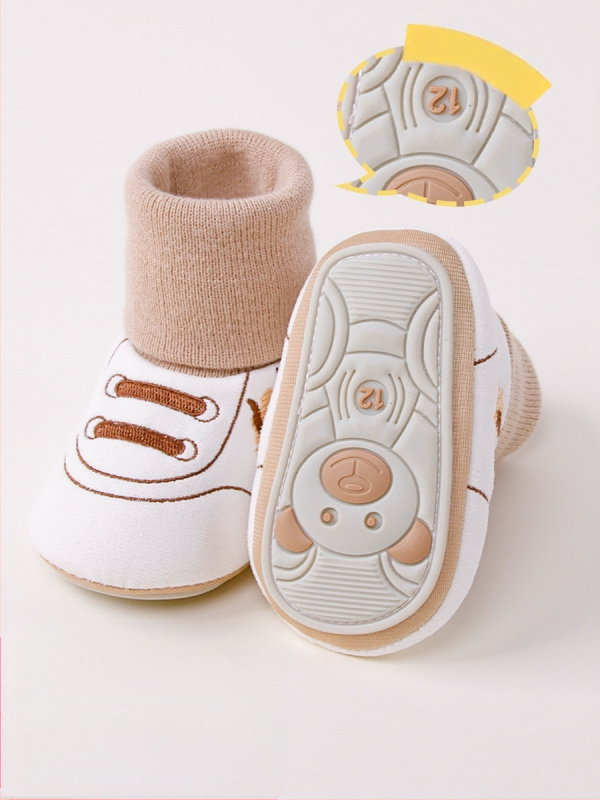 Badumao Zīdaiņu zeķes - Karikatūru raksts, combed kokvilna, elpojošas un sviedru uzsūcošas, 1-3 gadiem, ziemas-pavasara-rudens