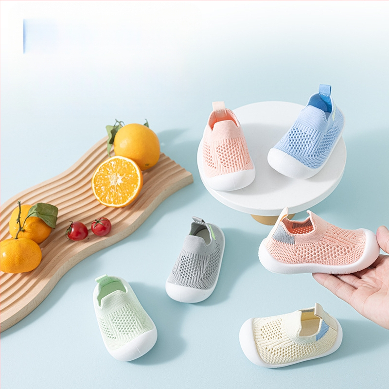 Bērnu elpojošas sietveidas kurpes ar mīkstu zoli un pretslīdējošu zoli, 12–36 mēnešiem