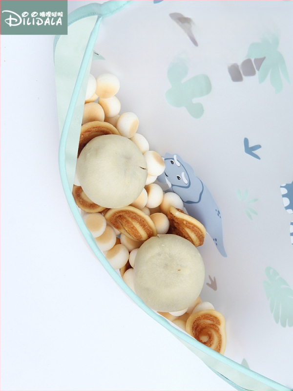 Βρεφική αδιάβροχη ποδιά φαγητού με μακριά μανίκια, καρτούν μοτίβο, πολυεστέρας TPU, Άνοιξη 2025.