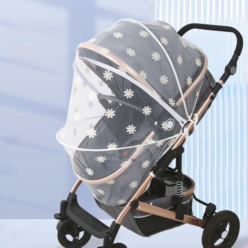 Bērnu ratiem moskītu tīkls, saliekams, pilnīga aizsardzība, pret kukaiņiem, plastmasas rāmis