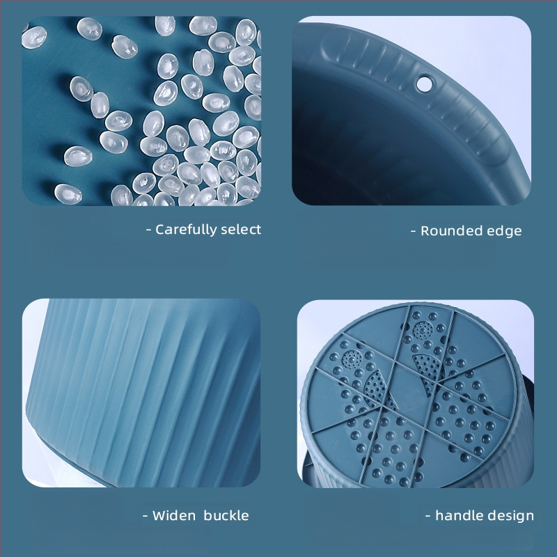 Πλαστικός κυκλικός βαθύς κάδος για μασάζ και μπάνιο ποδιών, οικιακή χρήση