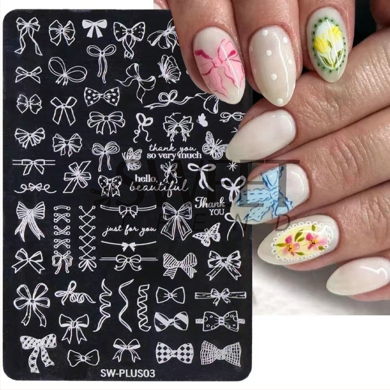 Πλάκα στίγμα νυχιών, 3D panda με λουλούδια και φύλλα, κρεμαστό σε σχήμα κεφαλιού γάτας, ανοξείδωτο ατσάλι, 10 g