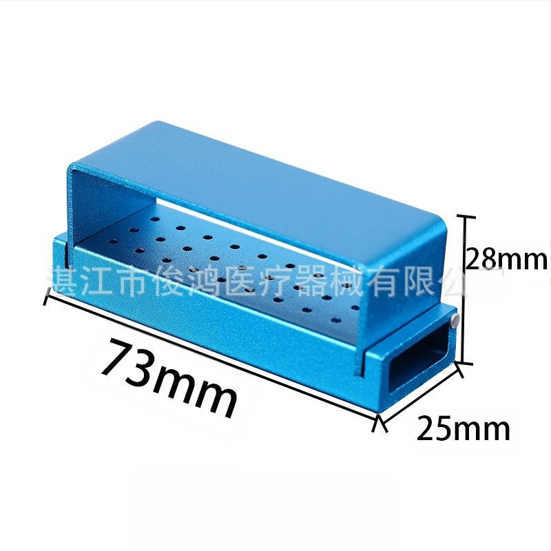 Zobārstniecības adatu uzglabāšanas kastīte, metaliska, 30 atveres, sterilizācija, augstas temperatūras izturība, JUMTOP