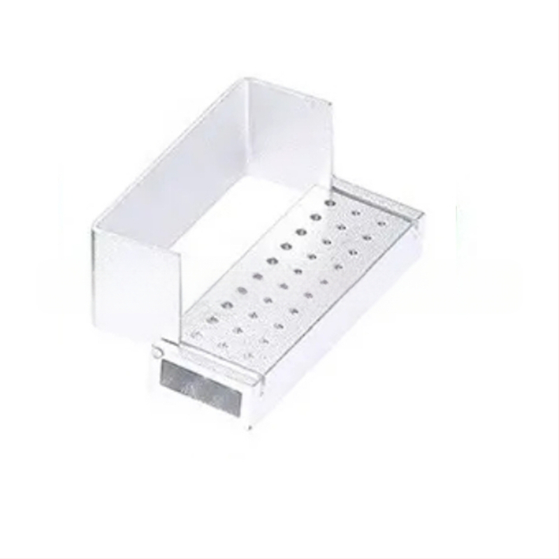 Zobārstniecības adatu uzglabāšanas kastīte, metaliska, 30 atveres, sterilizācija, augstas temperatūras izturība, JUMTOP