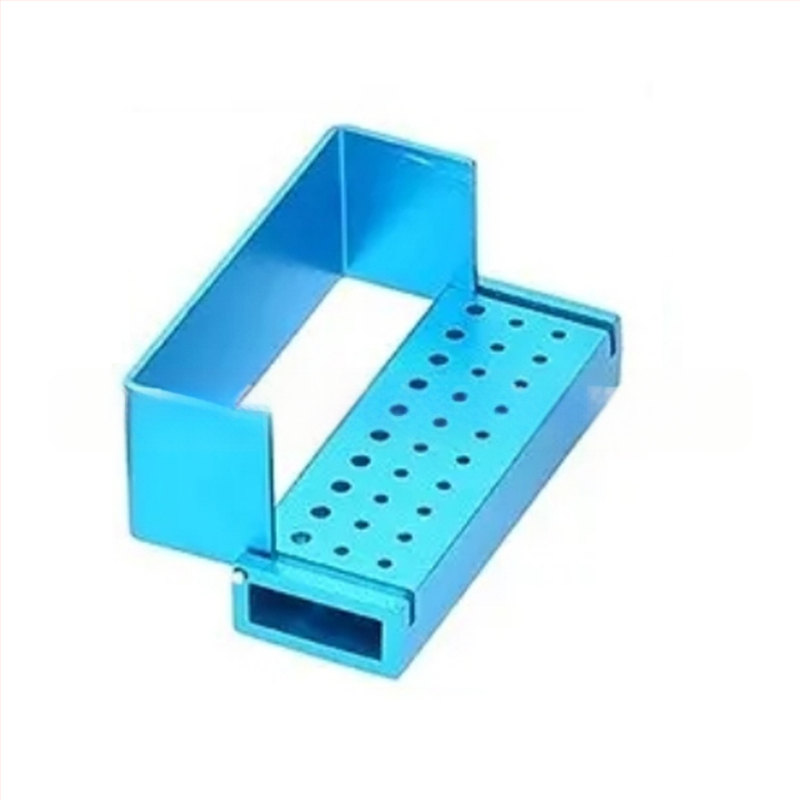 Zobārstniecības adatu uzglabāšanas kastīte, metaliska, 30 atveres, sterilizācija, augstas temperatūras izturība, JUMTOP