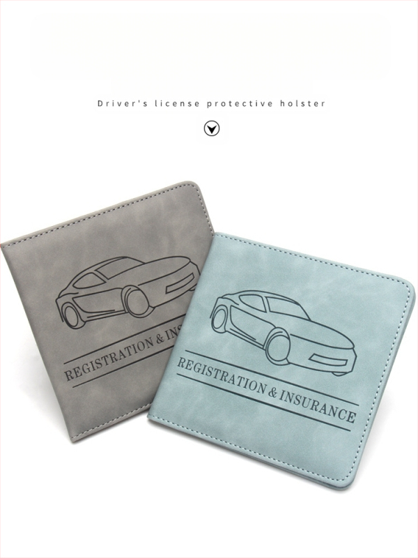 Dokumentu turētājs vadītāja apliecībai un apdrošināšanas dokumentiem, PU āda, 1 locīšana, biznesa ceļojumu stils, ikdienas lietošanai