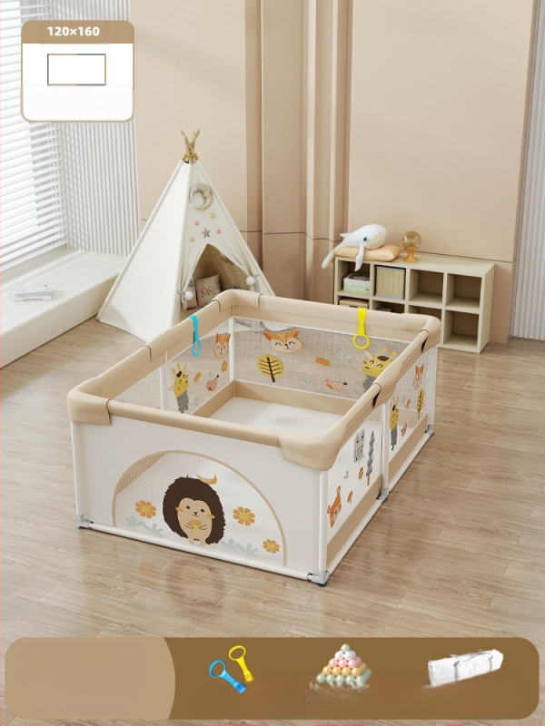 Παιδικός φράχτης ασφαλείας με ύφασμα και χαλάκι για κίνηση – προστασία από χτυπήματα και πτώσεις, μάρκα Qiaole bear, για ηλικίες 0–2 ετών, εσωτερική χρήση