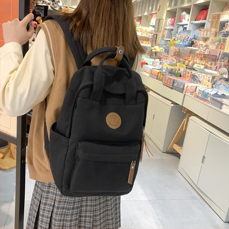 Γυναικεία καμβά τσάντα πλάτης, street style, νάιλον υλικό, χωρητικότητα κάτω από 20L, διαπνοή, επένδυση πολυεστέρα, ιμάντες με αερόφυση